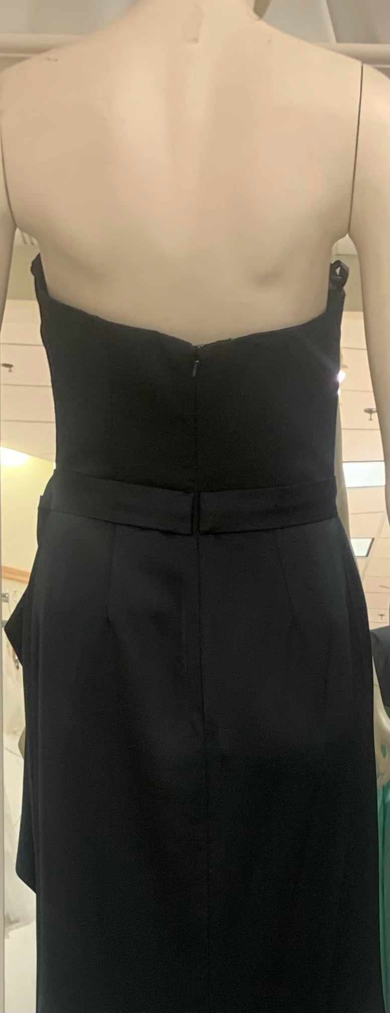 232E1308- Black satin Gown