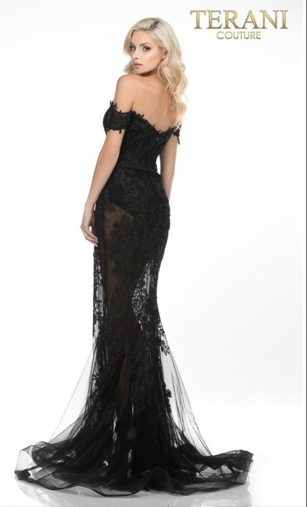 Sheer Illusion Mermaid Evening Gown – 2012P1471