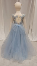 Load image into Gallery viewer, Cinderella - Sky Blue Illusion Lace with Horsehair trim layered skirt