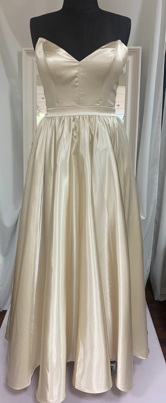 (1)PD42- Satin Aline gown