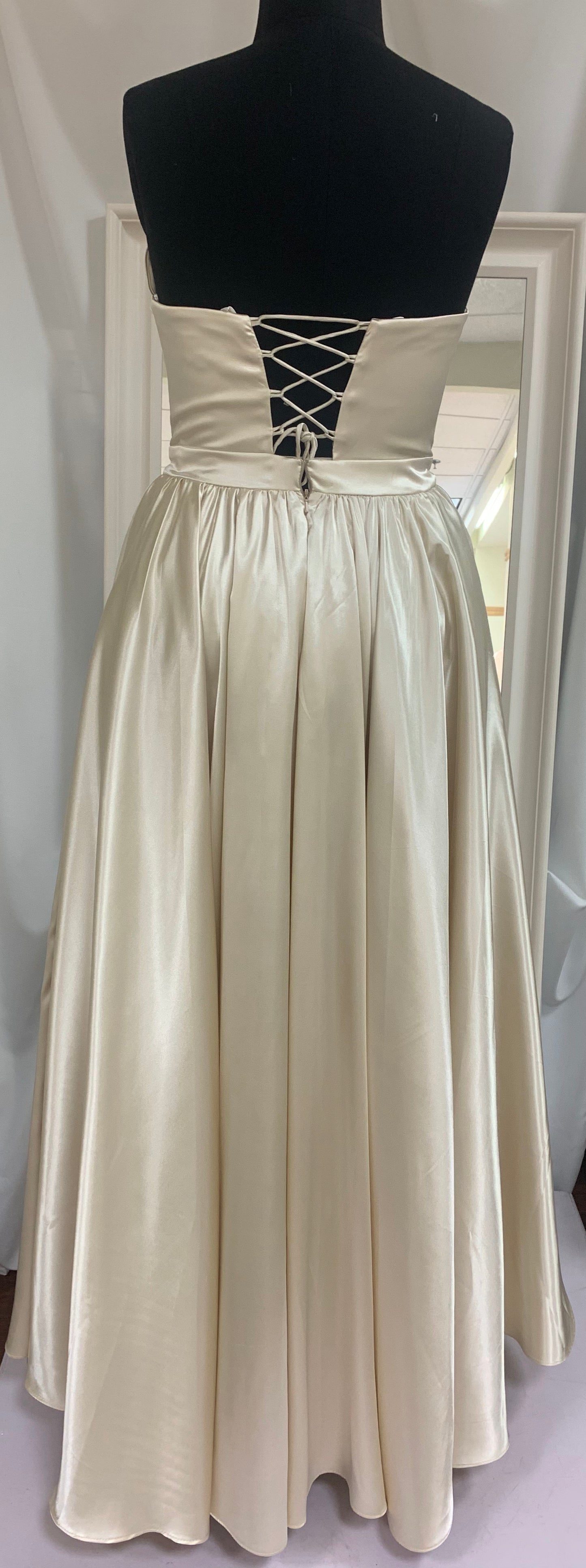 (1)PD42- Satin Aline gown