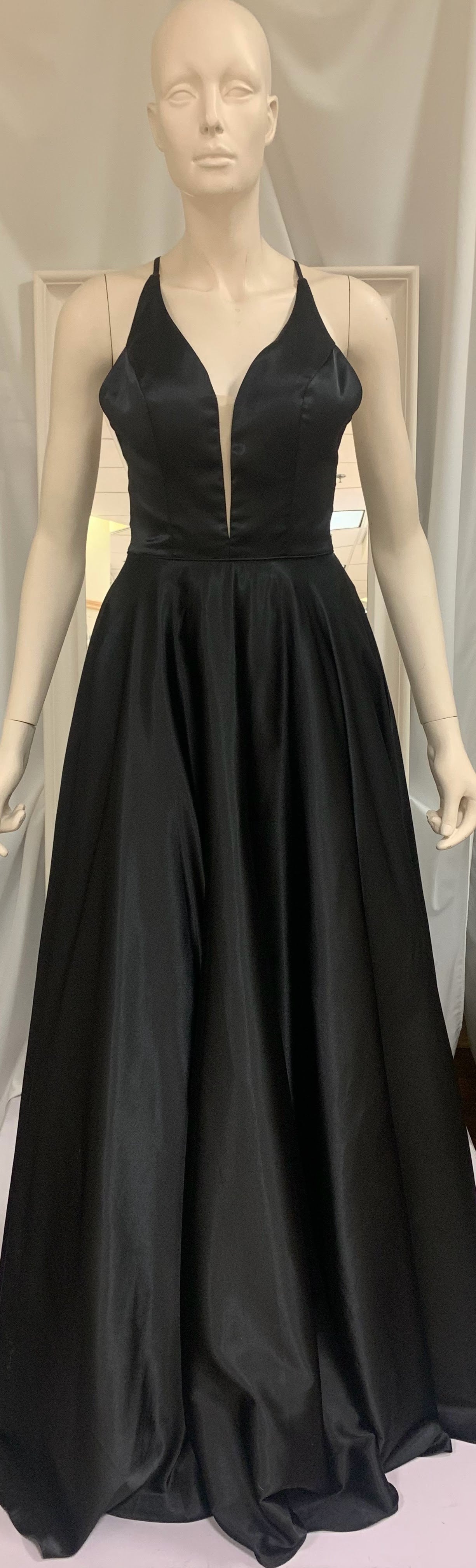 (1)PD43 Aline Satin Ballgown