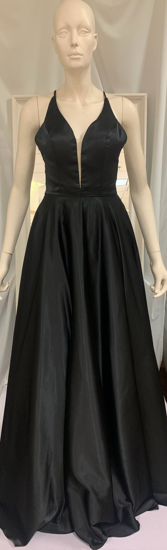 (1)PD43 Aline Satin Ballgown