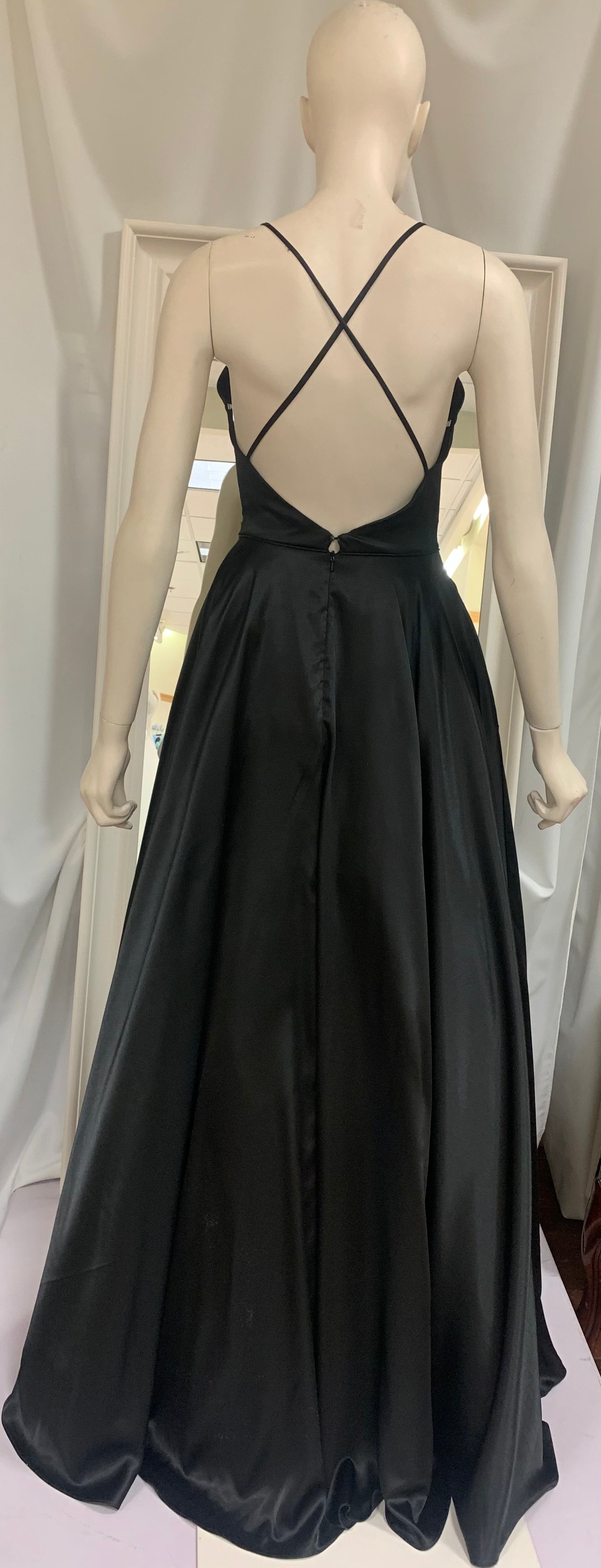 (1)PD43 Aline Satin Ballgown