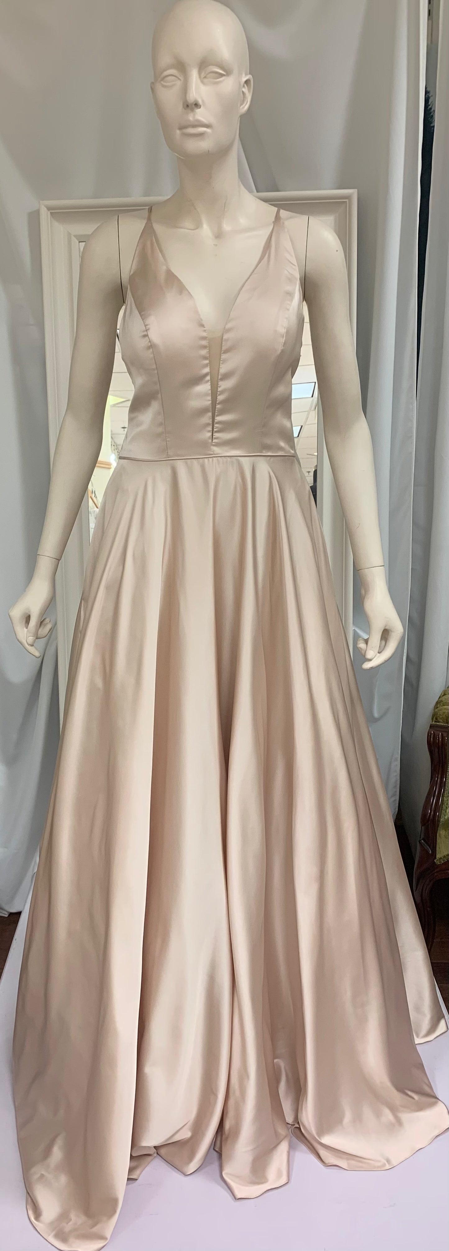 (2) PD43 - Satin Aline Ball gown