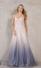 Load image into Gallery viewer, Criss-Cross V-Neck Ombre A-Line Gown  2111P4114
