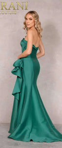 Strapless Neckline Draped Bow Gown – 2111P4019