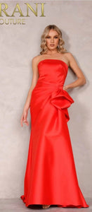 Strapless Neckline Draped Bow Gown – 2111P4019