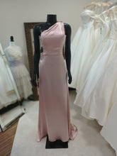 Load image into Gallery viewer, BM011-Ballet Pink Silk One Shoulder Bridesmaid Dress