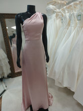 Load image into Gallery viewer, BM011-Ballet Pink Silk One Shoulder Bridesmaid Dress