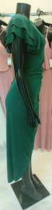 T003 - Emerald Green One Shoulder Dress