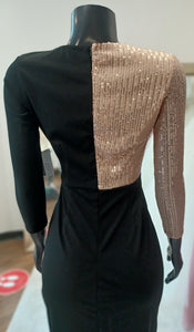 T002 - Black and Gold Sequin dress