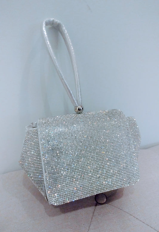 Soft Rhinestone Encurusted Envelope Wristlet