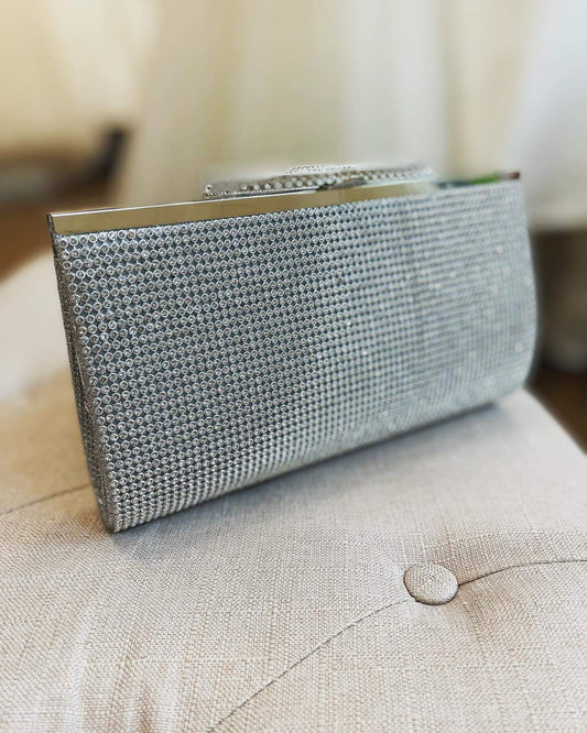 Envelope Clutch With Diamond Clip Clasp